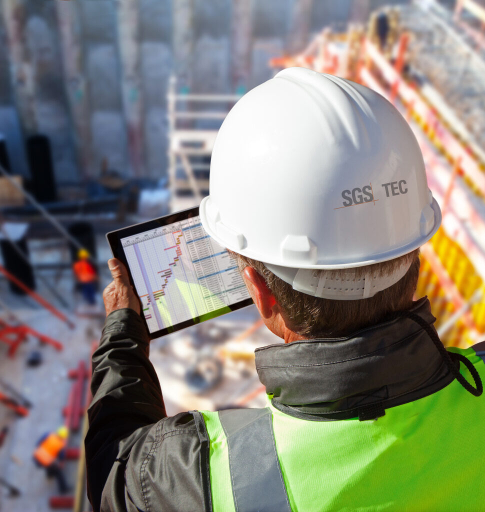 Engineer on construction site