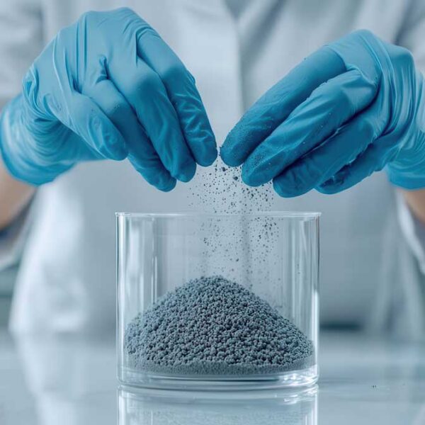 SGS TEC material scientist conducting pozzolanic activity test on fly ash for concrete mixtures, Fly ash pozzolanic test, Supplementary cementing material evaluation