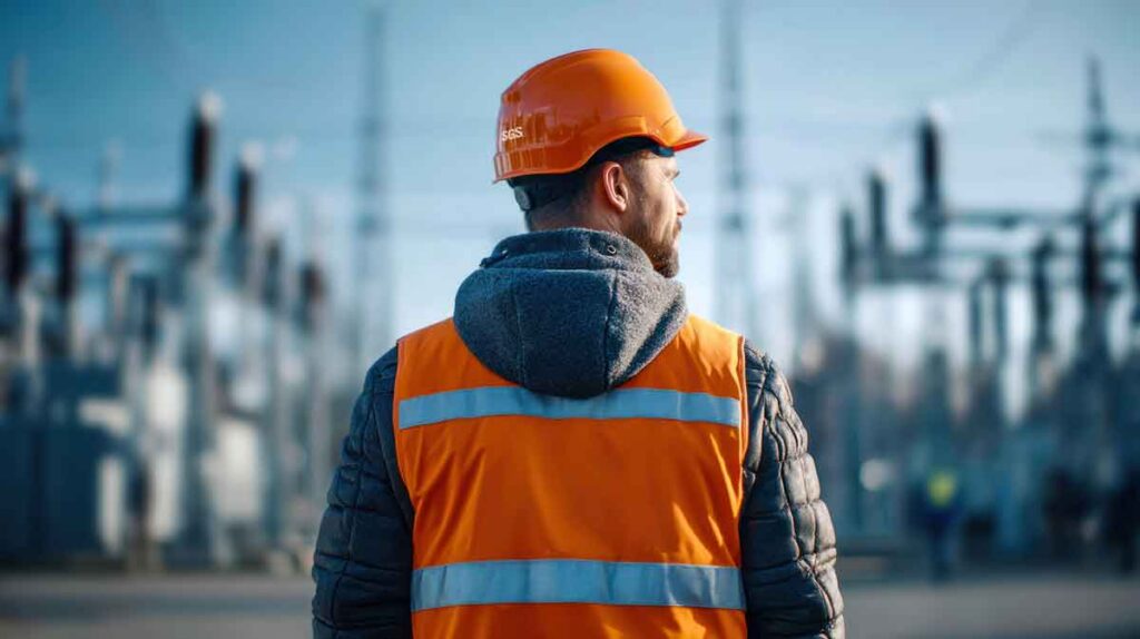 SGS TEC engineer on site of a nuclear plant for construction material evaluation